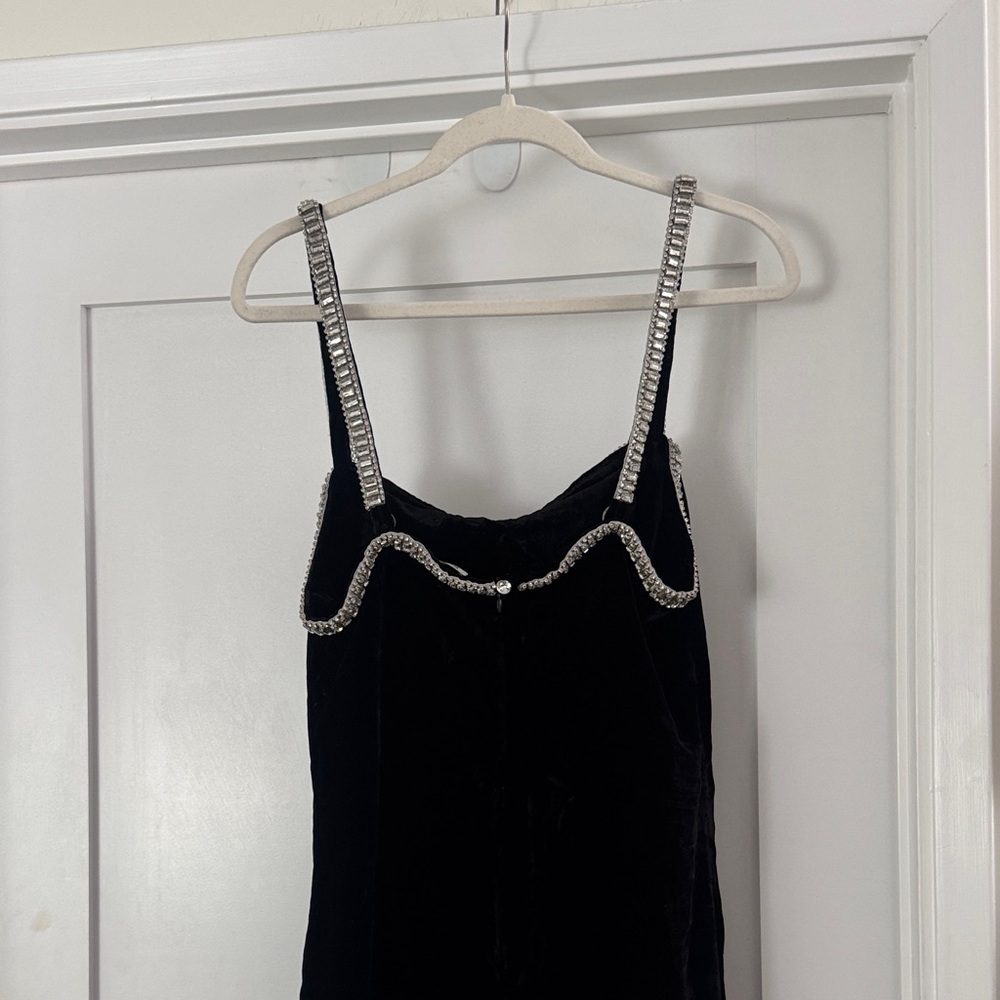 Reformation pia velvet rhinestone dress size 8 NWT - Picture 3 of 8